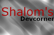 The words 'Shalom's Corner' on a grey background
